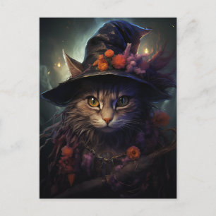 Carte Postale Un chat Magick