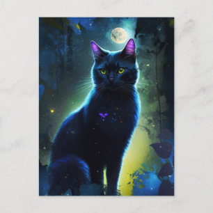 Carte Postale Un chat noir
