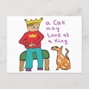 Carte Postale Un Chat Peut Voir Un Roi