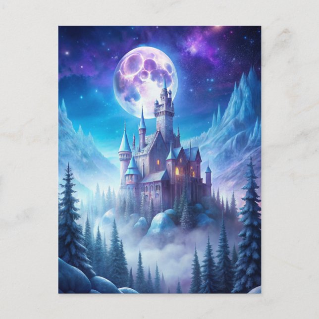 Carte Postale Un château en hiver (Devant)