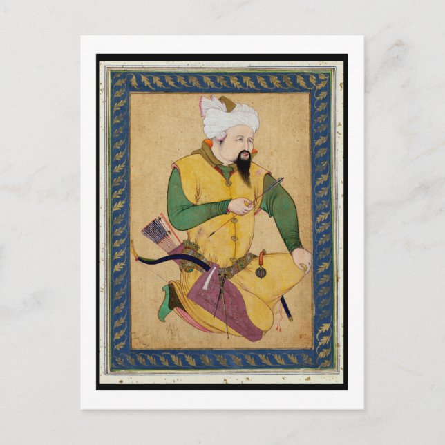 Carte Postale Un chef turkmène ou mongol tenant une flèche, de (Devant)