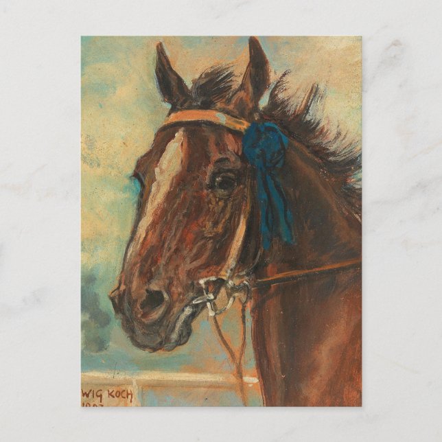Carte Postale Un cheval gagnant | Ludwig Koch (Devant)