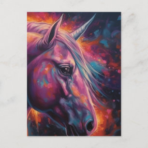 Carte Postale Un cheval violet magique