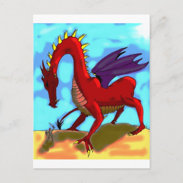 Carte Postale Un chevalier fou (Devant)