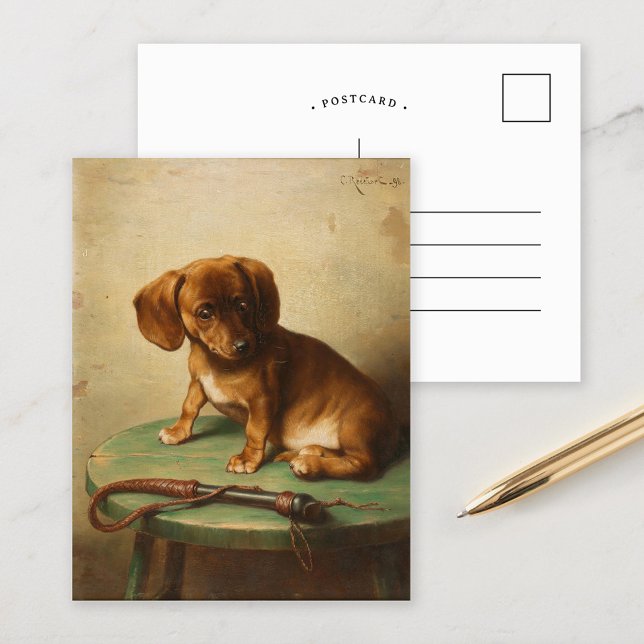 Carte Postale Un chiot teckel | Carl Reichert (Créateur téléchargé)