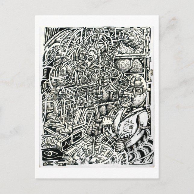 Carte Postale Un choc au système (chaise électrique) (Devant)