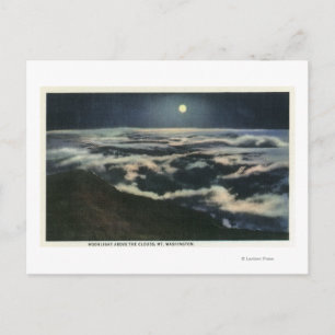 Carte Postale Un clair de lune au-dessus des nuages sur le Mont 