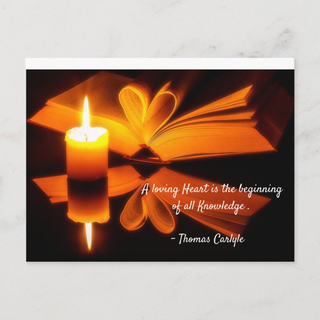 Carte Postale Un coeur aimant est le commencement de toute conna (Devant)