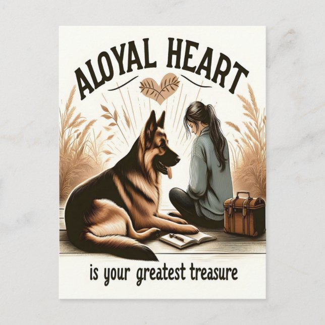 Carte Postale Un cœur loyal et un ami fidèle (Devant)