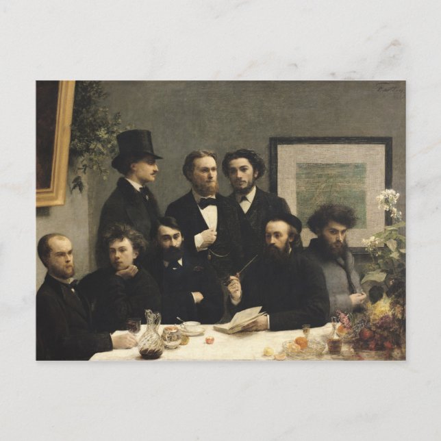 Carte Postale Un coin de la table, 1872 (Devant)