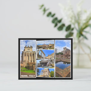 Carte Postale Un collage de Rome, Italie