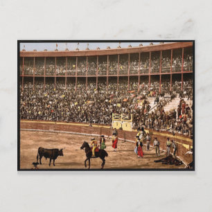 Carte Postale Un combat de taureaux, Barcelone, Espagne vintage 