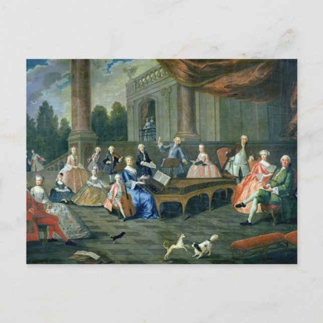 Carte Postale Un concert familial au Château Renescure (Devant)