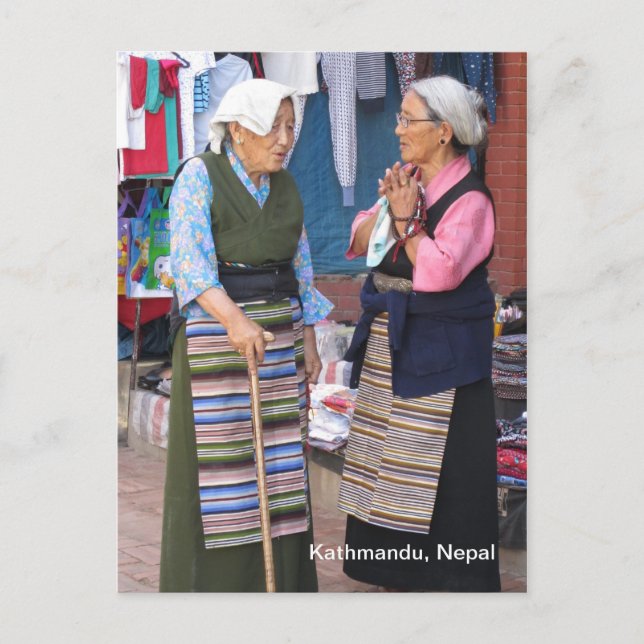 Carte Postale Un Conversation du matin à Boudha Stupa (Devant)