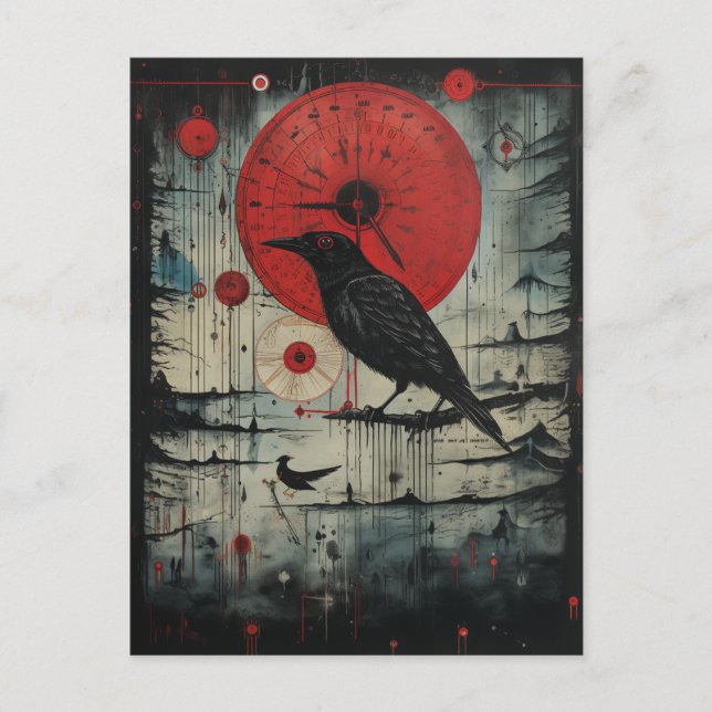 Carte Postale Un Corbeau (Devant)