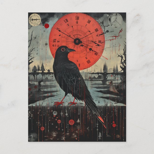 Carte Postale Un Corbeau (Devant)
