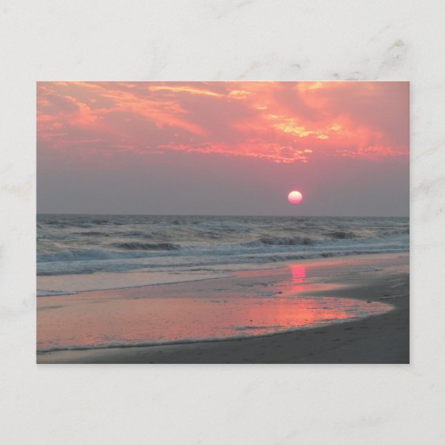 Carte Postale Un coucher de soleil parfait - Oak Island, NC (Devant)