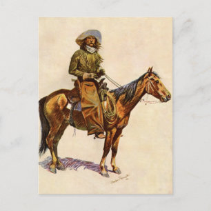 Carte Postale Un cow-boy d'Arizona par Remington, Western vintag