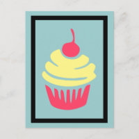Un cupcake de rose et de jaune avec Cherry On Top