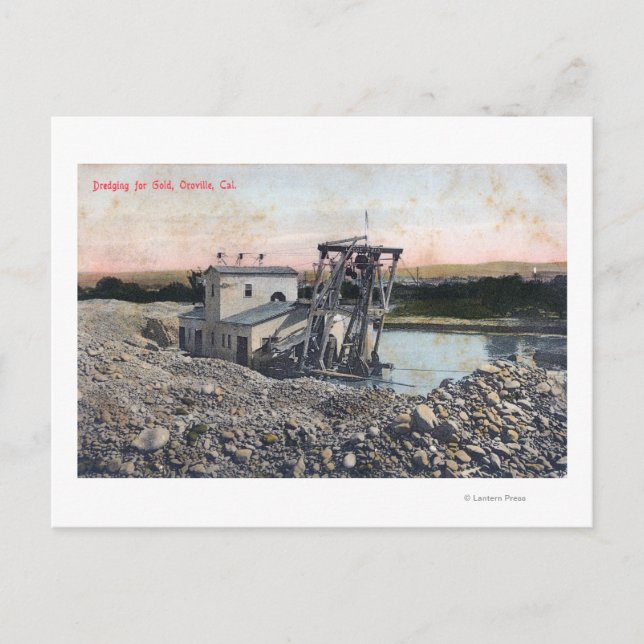 Carte Postale Un dragage pour GoldOroville, CA (Devant)