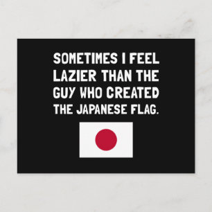 Carte Postale Un drapeau japonais plus paresseux