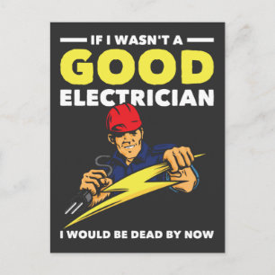 Carte Postale Un Electricien Drôle Dit Job Humour Mari