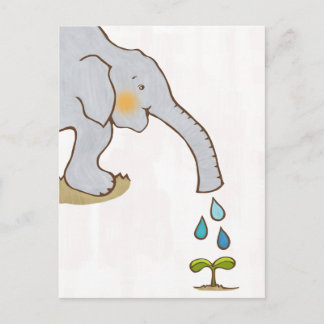 Carte Postale Un éléphant heureux