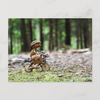 Carte Postale Un elfe d'Acorn à vélo au bureau