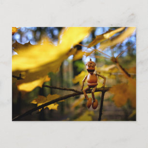 Carte Postale Un elfe de maïs en automne