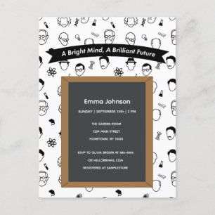 Carte Postale Un esprit brillant, un avenir brillant Invitation 