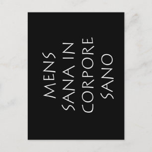 Carte Postale Un esprit sain dans un corps sain
