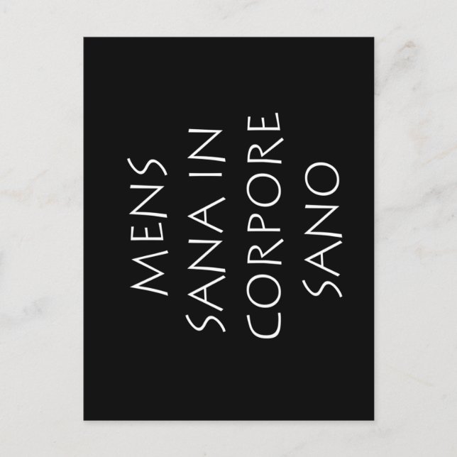 Carte Postale Un esprit sain dans un corps sain (Devant)