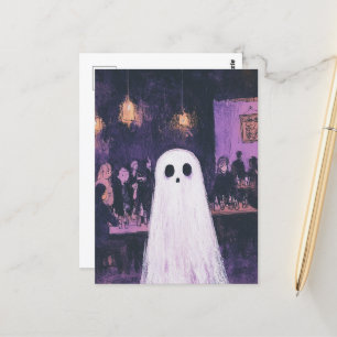 Carte Postale Un fantôme à la fête