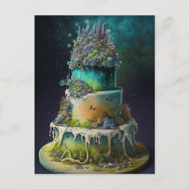 Carte Postale Un gâteau de mariage (Devant)