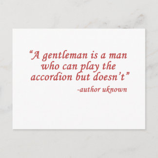 Carte Postale Un gentleman est...