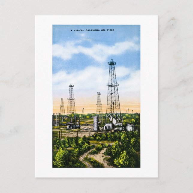 Carte Postale Un gisement d'huile typique de l'Oklahoma (Devant)