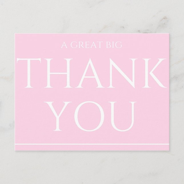 Carte Postale Un grand Merci (Devant)