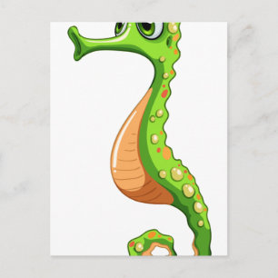 Carte Postale Un hippocampe vert