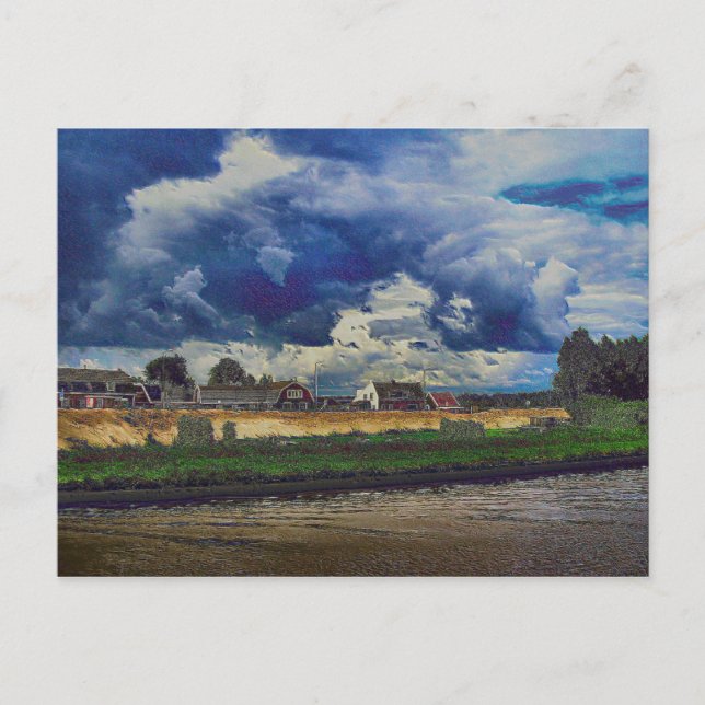 Carte Postale Un hommage numérique à van Gogh (Devant)