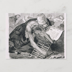 Carte Postale Un homme appris absorbé dans le Coran