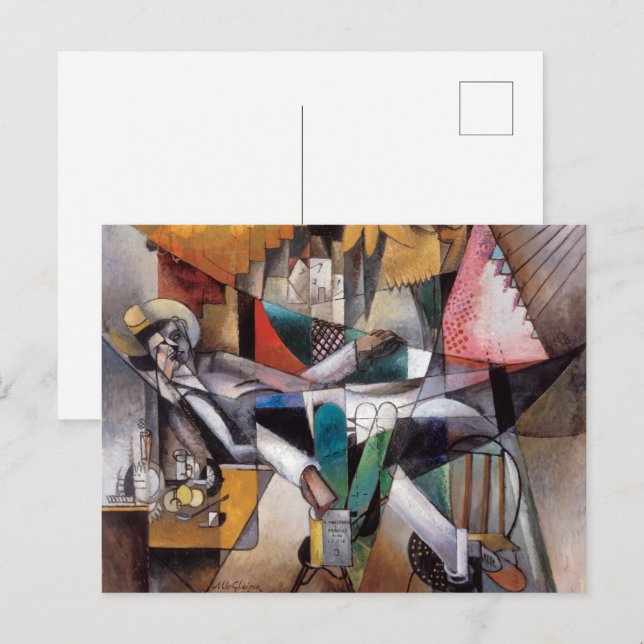 Carte Postale Un homme dans un hamac | Albert Gleize | (Devant / Derrière)