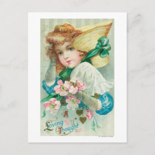 Carte Postale Un homme de pensée amoureux avec Bonnet