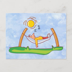 Carte Postale Un Homme En Dormir À Hamac
