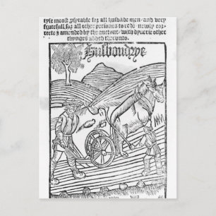 Carte Postale Un homme lance un champ