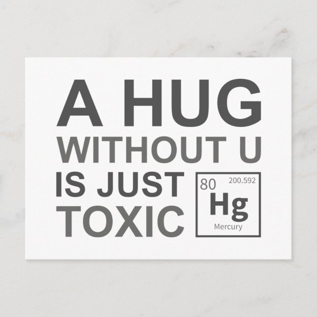 Carte Postale Un Hug Sans U Est Juste Toxique (Devant)
