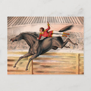 Carte Postale Un Interprète De Cirque À Cheval De Voûte