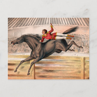 Carte Postale Un Interprète De Cirque À Cheval De Voûte