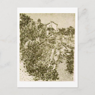 Carte Postale Un jardin fleuri, Vincent van Gogh
