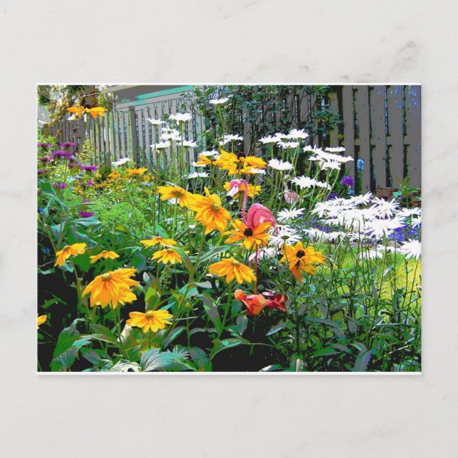 Carte Postale Un Jardin Peint (Devant)