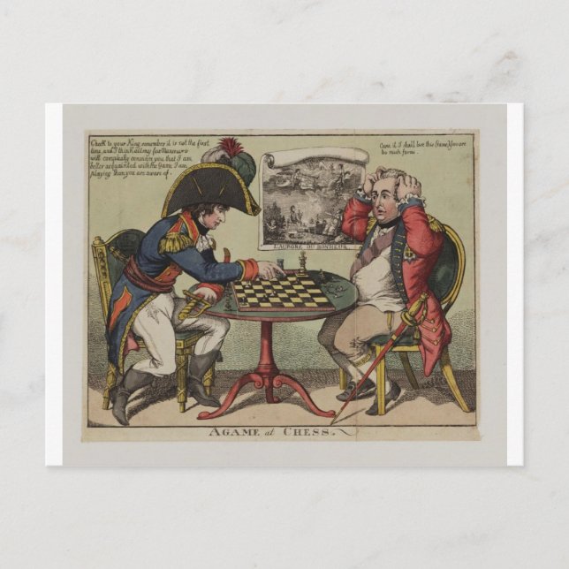 Carte Postale Un Jeu Aux Échecs (Devant)